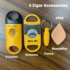 Guba Cigar Cutter 3 Cigar Set Pocket  V-Cut Sharp Stainless Steel Cigar Scissors Guillotine Punch Knife Cigar Accessories Tool