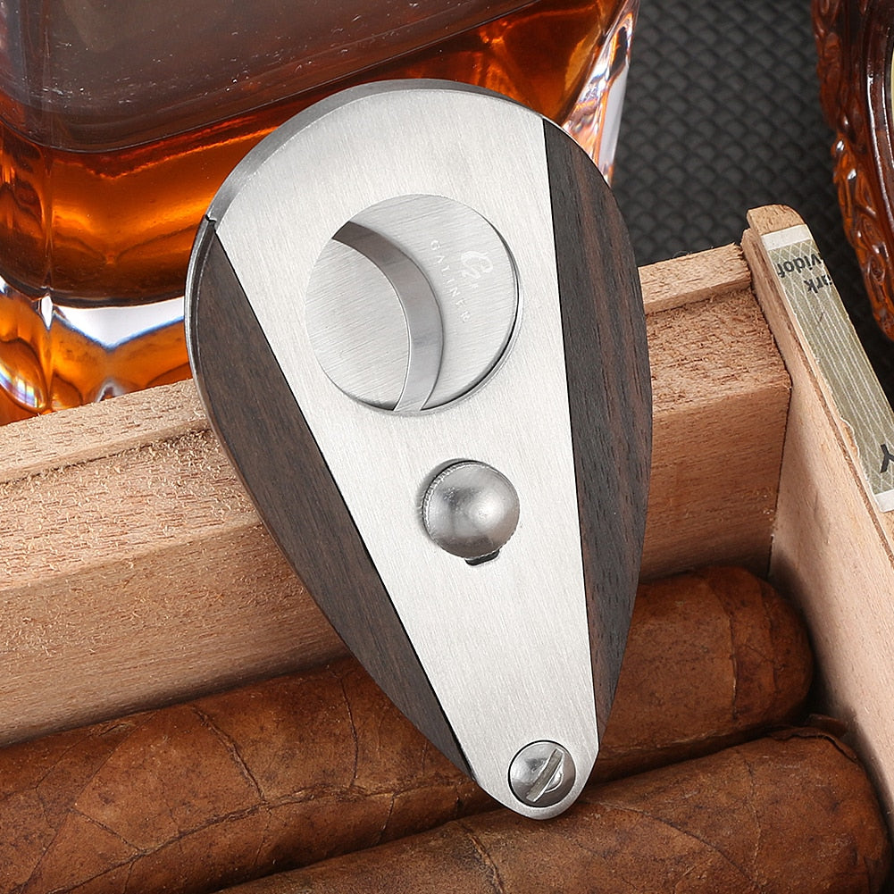 GALINER Stainless Steel Cigar Cutter Sharp Cigar Guillotine Scissors Portable Dual Blades Tobacco Cutting Sigaar Cutter