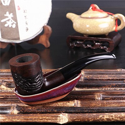 Tobacco Cigarettes Filter Dismountable Handle Wooden Pipe