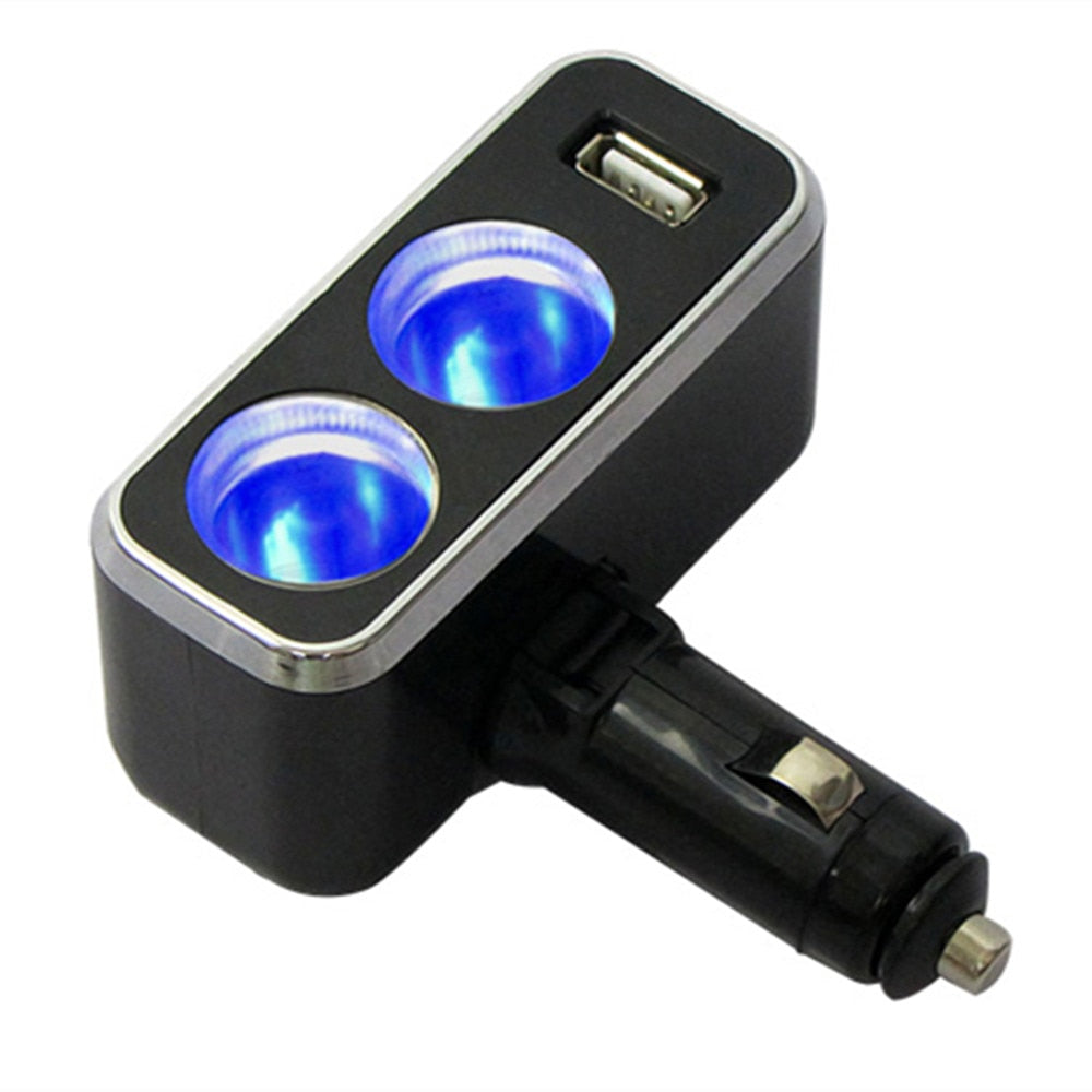 USB Power Supply Cigar Socket With Blue Lights