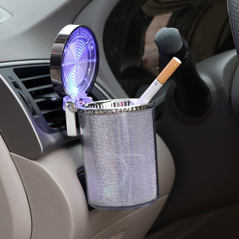 Portable Car Ashtray with LED Light