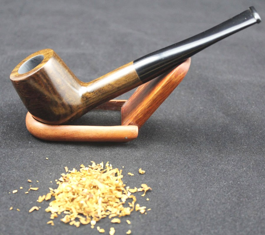 Nature Handmade Ebony Tobacco Smoking Wooden Pipe