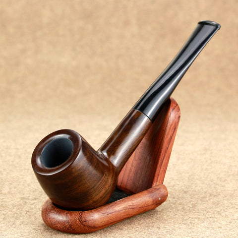 Classic Straight Best Ebony Tobacco Wooden Pipe